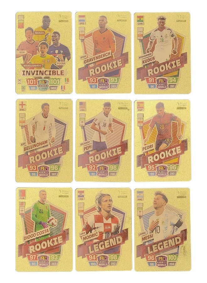 Star Figure Cards Deck Box World Cup Players Sticker Collection Pack Of 55 Stickers Gold Game Collection Cards - Image 4