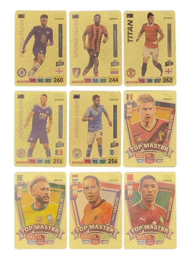 Star Figure Cards Deck Box World Cup Players Sticker Collection Pack Of 55 Stickers Gold Game Collection Cards - Image 5