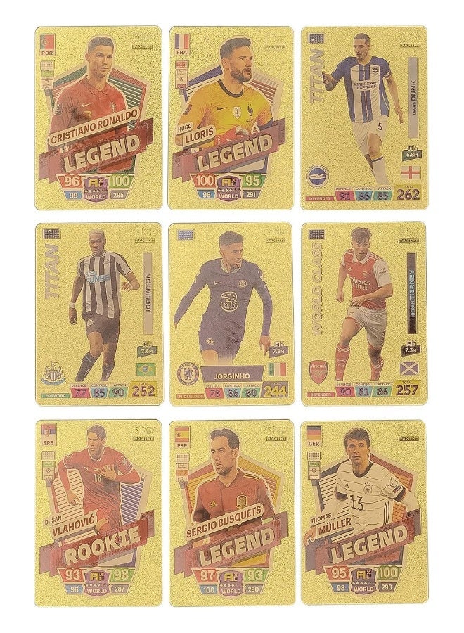 Star Figure Cards Deck Box World Cup Players Sticker Collection Pack Of 55 Stickers Gold Game Collection Cards - Image 2
