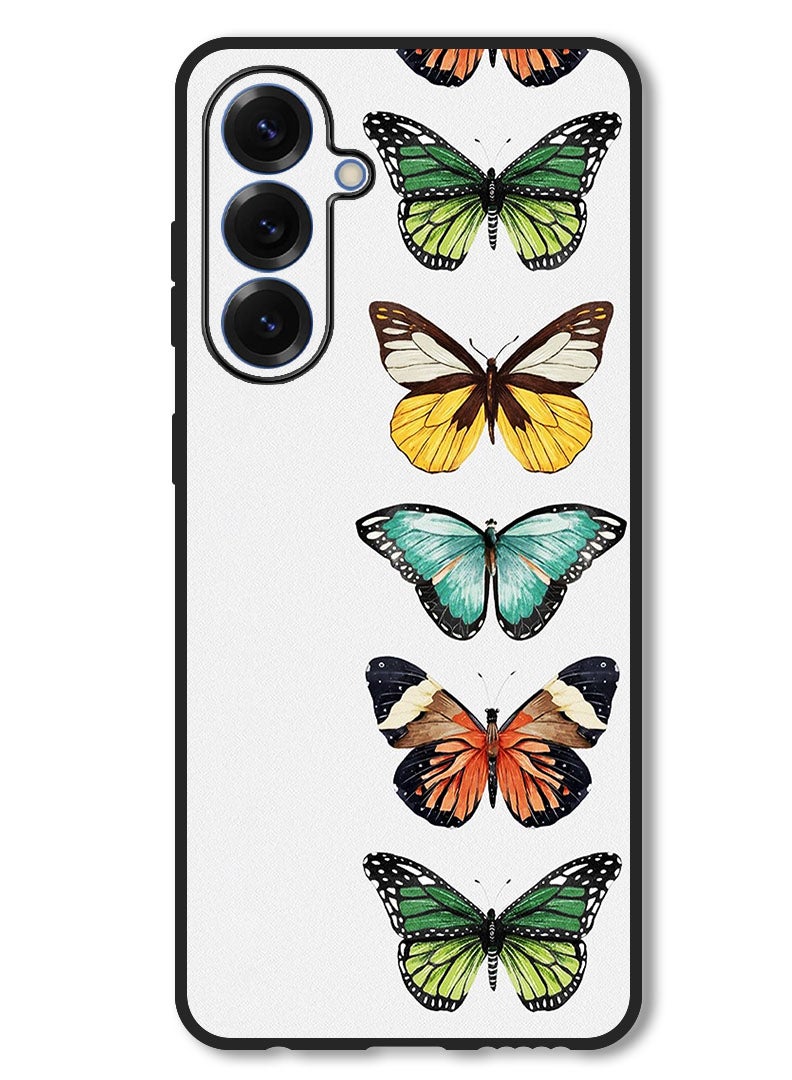 Theodor Case Compatible with Samsung Galaxy A36 Protection Shockproof Bumper Cover Butterflies - Image 1