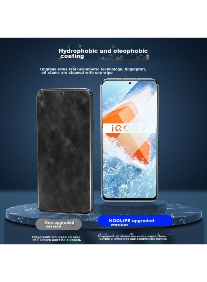Koolife Tempered Glass Screen Protector For Iqoo10, Vivo Aiku, Iqoo9, Full Coverage Ultra-thin Hd Film, Shatterproof, Anti-fingerprint - Image 2