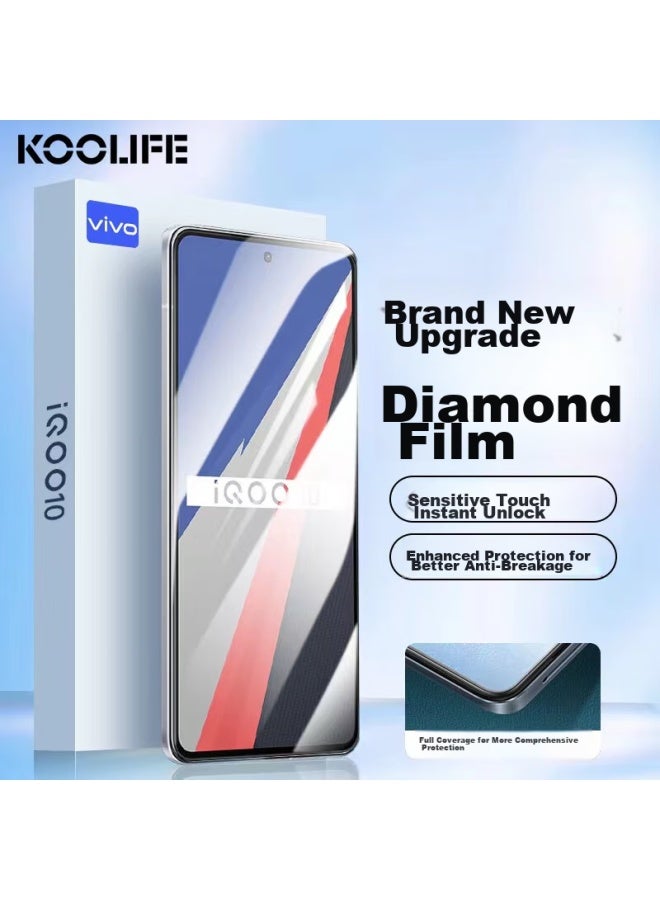 Koolife Tempered Glass Screen Protector For Iqoo10, Vivo Aiku, Iqoo9, Full Coverage Ultra-thin Hd Film, Shatterproof, Anti-fingerprint - Image 1