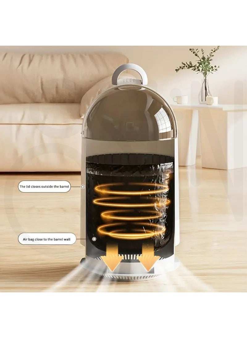Ostin Ostin Space Capsule Trash Can with Lid Creative Home Garbage BinTrash Can Office Trash Holder Plastic Waste Container Trash Bucket Recycling Bin Small  - Image 4