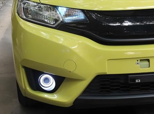 iJDMTOY 3-Inch Projector Fog Light Kit w/Black Shroud 40-SMD Xenon White LED Halo Ring Angle Rings, Universal Fit With Car SUV Truck ATV RV, etc - Image 5
