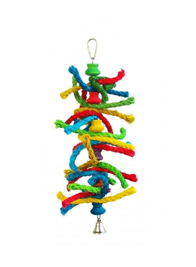 Natural And Clean Bird Toy With Bells 36x14Cm