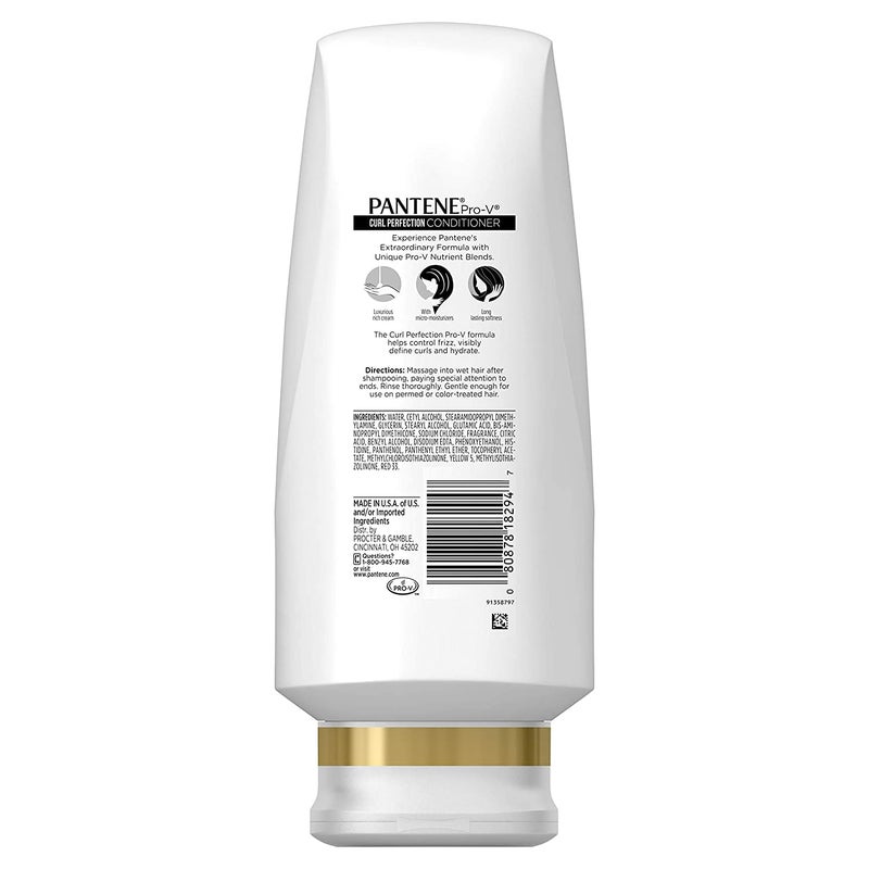 Pantene Pantene Pro-V Curly Hair Curl Perfection Moisturizing Conditioner, 12 Fl Oz (Pack of 2) - Image 2