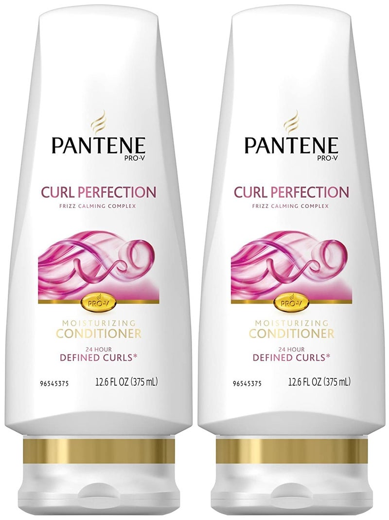 Pantene Pro-V Curly Hair Curl Perfection Moisturizing Conditioner, 12 Fl Oz (Pack of 2) - Image 1
