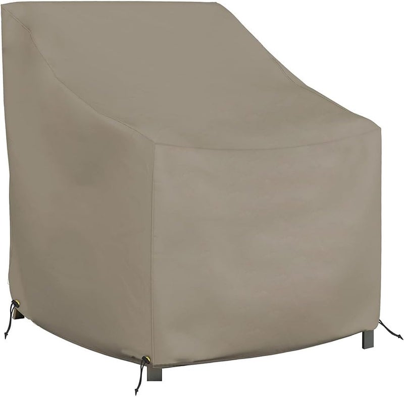 Covers & All Covers all Outdoor Chair Cover 12 Oz Waterproof UV Weather Resistant Patio Furniture Sofa Cover for Outdoor Outside Seating Lawn or Garden with Drawstrings 32W x 37D x 36H Beige - Image 2