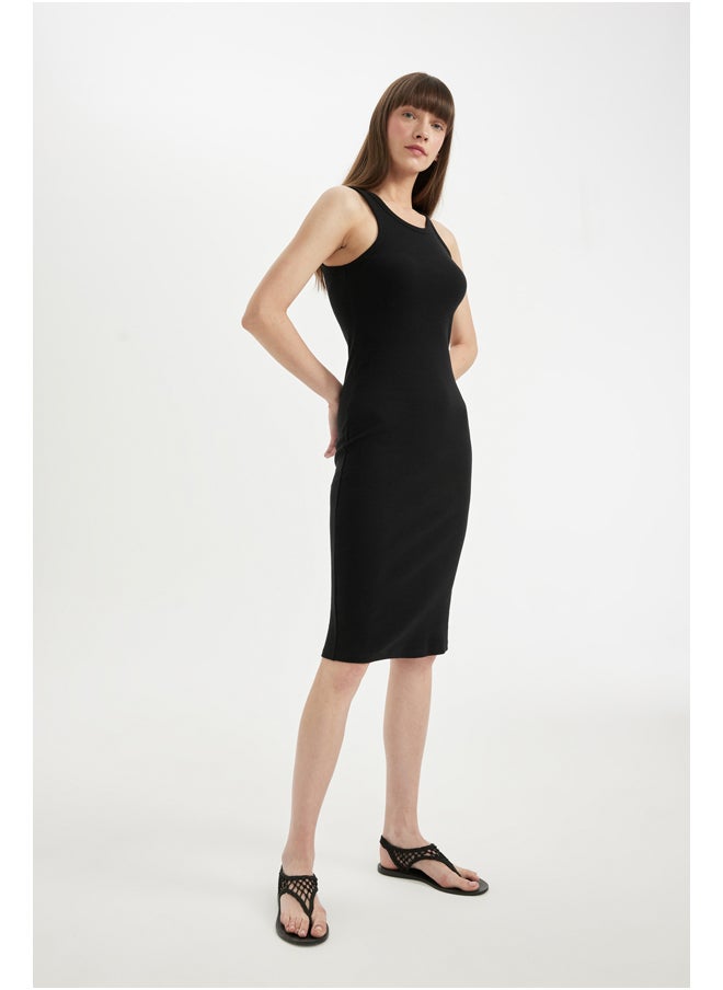 DeFacto Woman Bodycon Halter Collar Short Sleeve Knitted Dress  - Image 2