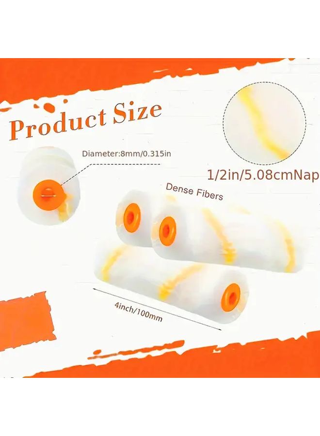 11Pcs Long Handle Paint Roller Set With 10 Brush Heads For Walls Ceilings Narrow Spaces - Image 4