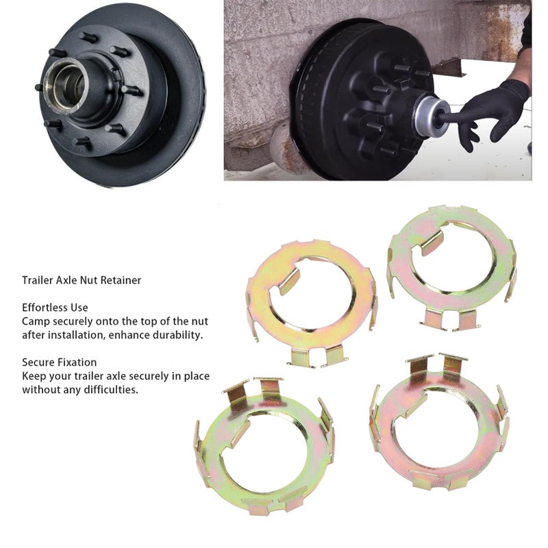 4 Pcs Trailer Wheel Spindle Nut Retainer Replacement For Ez Lube Dexter Axle 2 To 8k - Image 3