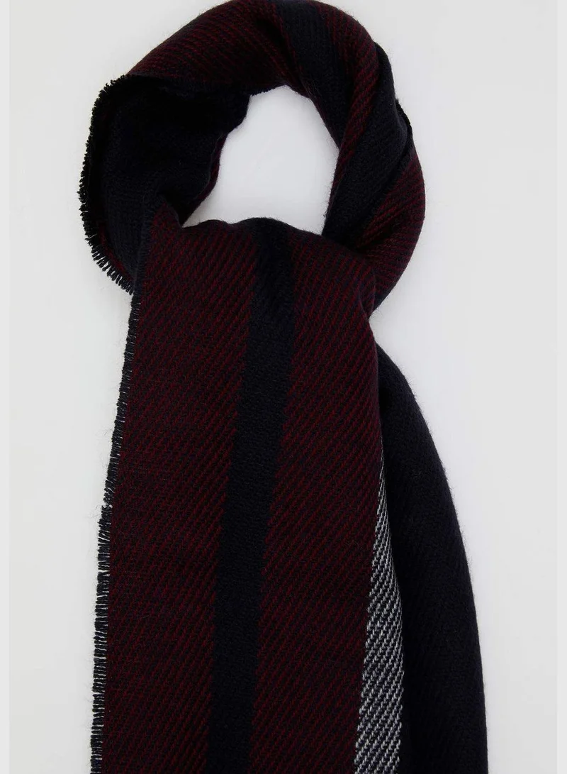 ديفاكتو Basic Block Colour Shawl With Fringed Ends
