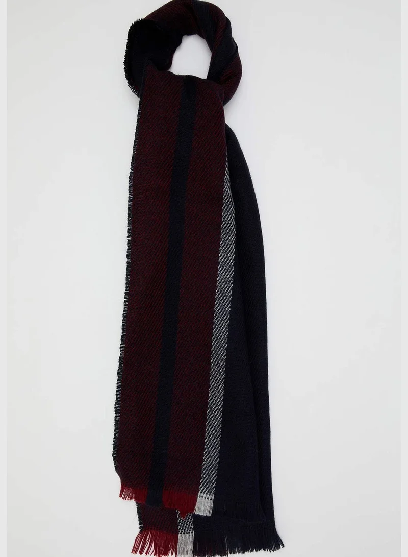 ديفاكتو Basic Block Colour Shawl With Fringed Ends