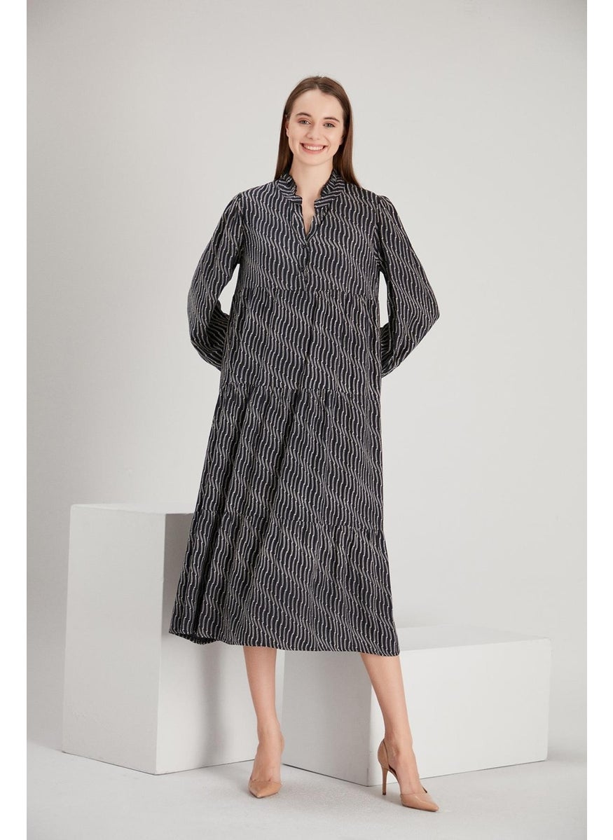 Alexander Gardi Collar Detailed Buttoned Dress (B21-701909)  - Image 1