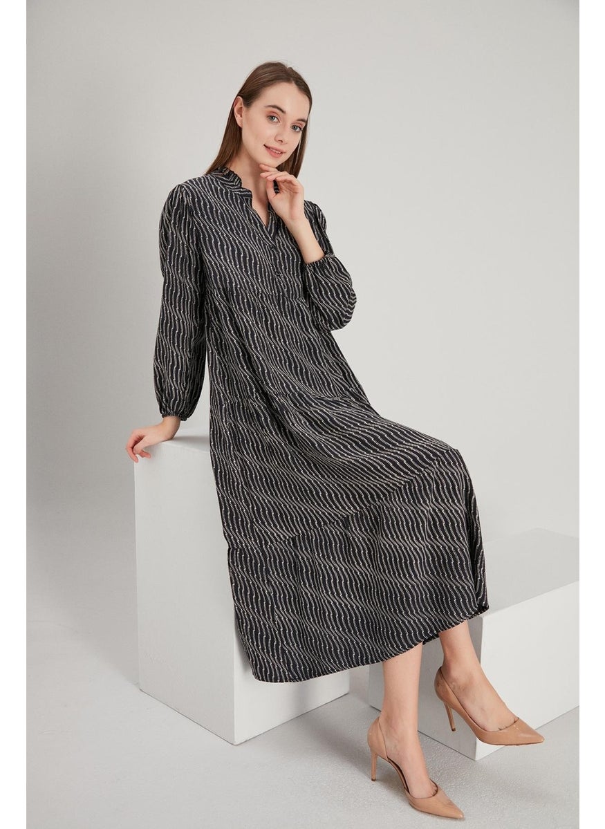 Alexander Gardi Collar Detailed Buttoned Dress (B21-701909)  - Image 5