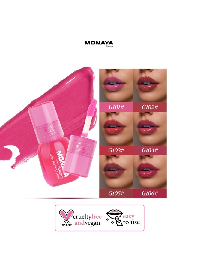 مونايا G016 ريتش كولور ليب تينت – لون ثابت لفترة طويلة، خفيف على الشفايف، ما بيلطّخش، مرطّب للشفايف، عناية للشفايف، مكياج خالي من القسوة على الحيوانات - Image 2