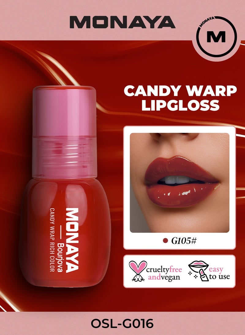 Monaya G016 Candy Wrap Rich Color Lip Tint– High Shine, Moisturizing, Long-Lasting, Non-Sticky, Lip Care, Professional Makeup - Image 1