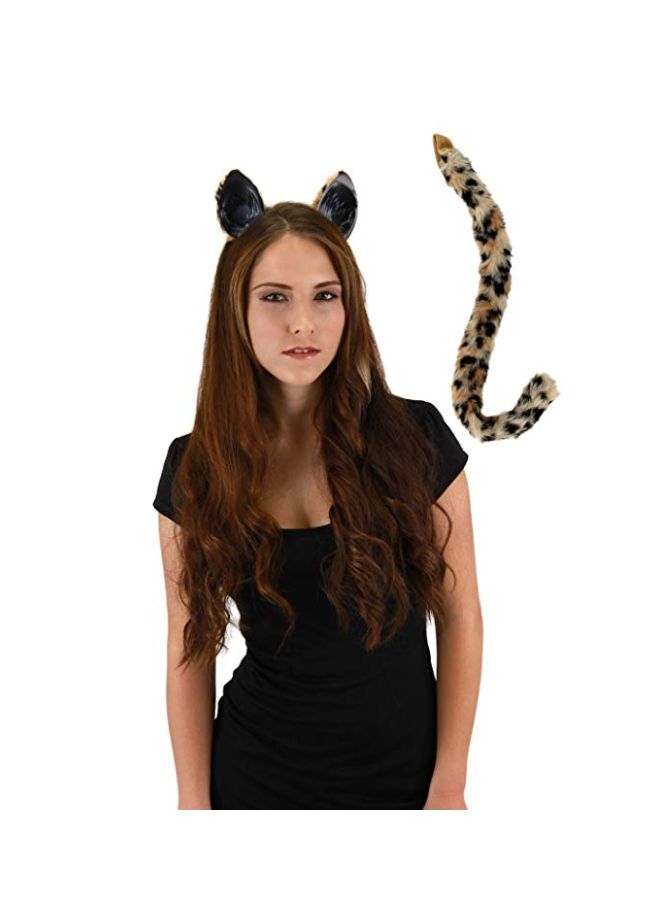 NIBEMINENT Cheetah Cat Costume Headband Ears And Tail - Image 5