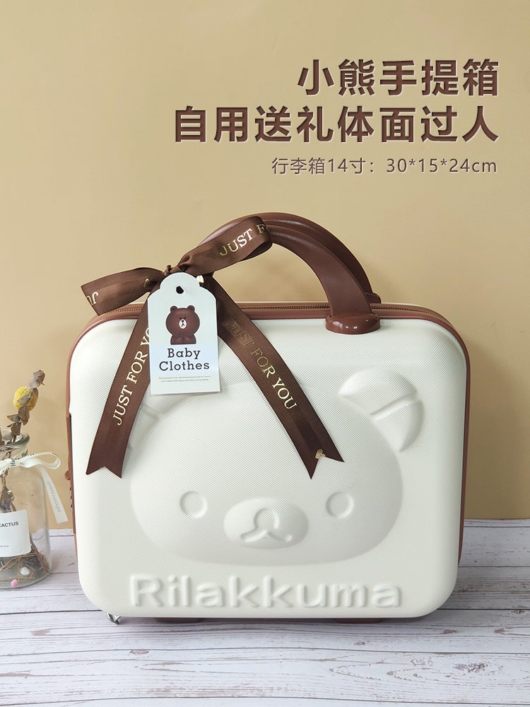 Baby Gift Box Suit Baby Bear Suit Wooden Toy Organic Cotton Suitcase Spring Autumn Winter Gift - Image 4