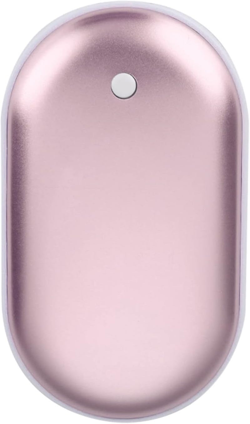 ويوبلز مدفأة يدوية قابلة لإعادة الشحن، مدفأة يدوية قابلة لإعادة الاستخدام عبر منفذ USB، بنك طاقة 5000 مللي أمبير، مدفأة يدوية كهربائية محمولة سريعة التسخين، تصل درجة حرارتها إلى 50 درجة مئوية، بنك طاقة محمول، هدية شتوية مثالية للنساء والرجال (ذهبي وردي) - Image 1