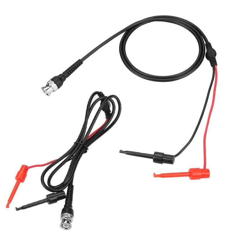 BNC to Dual Test Hook Oscilloscope Cable 43 3in Black Red High Stability Coaxial - Image 4