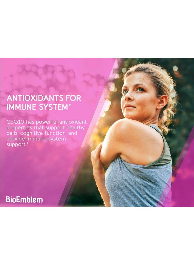 BioEmblem CoQ10 with BioPerine - 200mg Softgels, Superior Absorption - Coenzyme Q10 Antioxidant for Energy Production, Heart Health - Natural Form, Non-GMO CoQ10 Supplement - 90 Count - Image 3