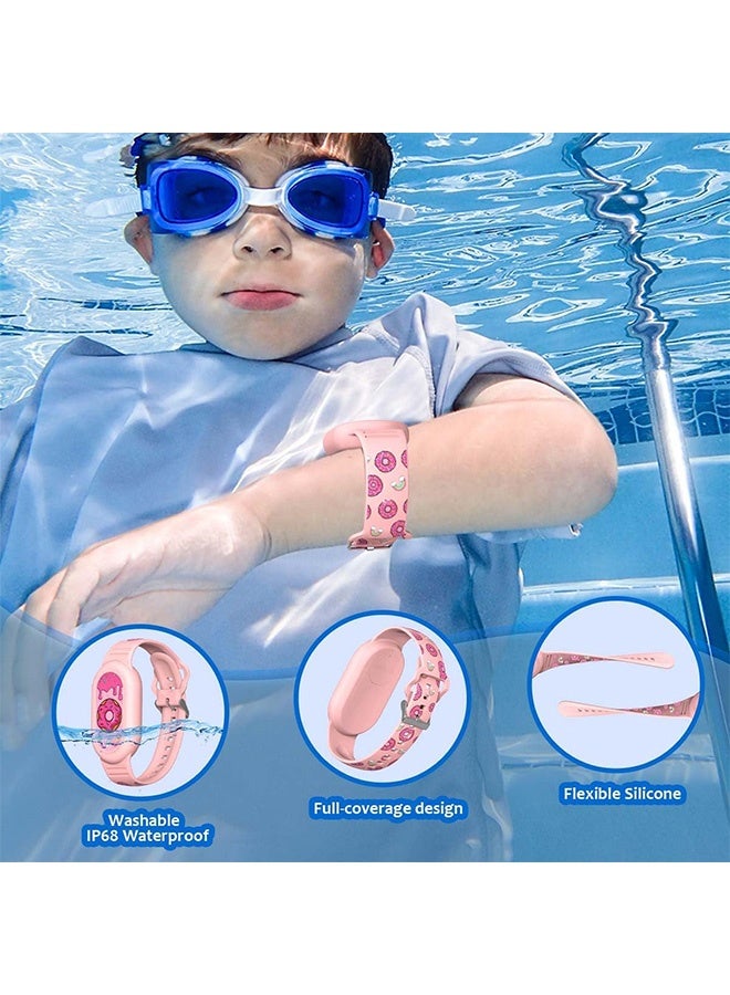 قطعتان من سوار SmartTag من السيليكون الناعم المقاوم للماء على شكل رسوم كرتونية لطيفة لهاتف Samsung Galaxy SmartTag 2 - ملحقات سوار معصم SmartTag المخفية ضد الفقدان كاملة - Image 3