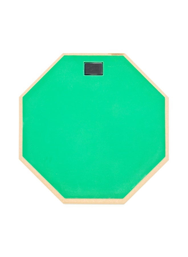 Budget 12" Drumming Practice Pad - Highly Responsive Rubber Surface - Beginner & Student Friendly - Green - Image 1