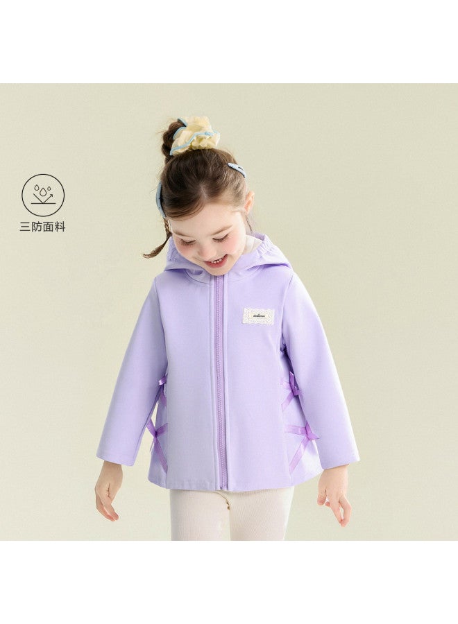 DEESHA Infant And Toddler Girls 26 Spring Children's Hooded Fleece Warm Jacket - Image 2