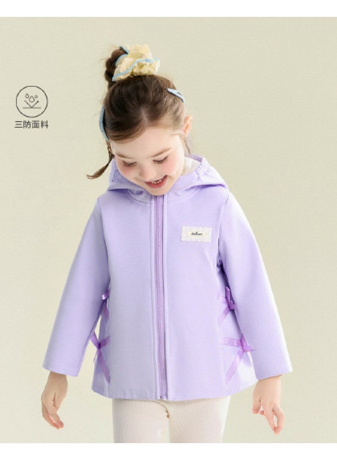 DEESHA Infant And Toddler Girls 26 Spring Children's Hooded Fleece Warm Jacket - Image 1