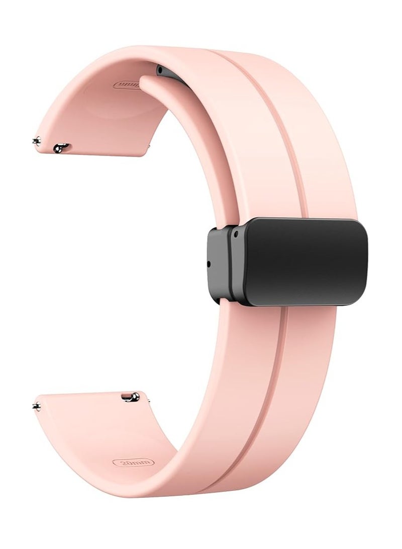 DUSALA Magnetic Watch Band 22mm - Quick Release - Skin-Friendly Soft Silicone Sport Watch Band for Men Women, Magnetic Folding Clasp Silicone Strap - Image 1