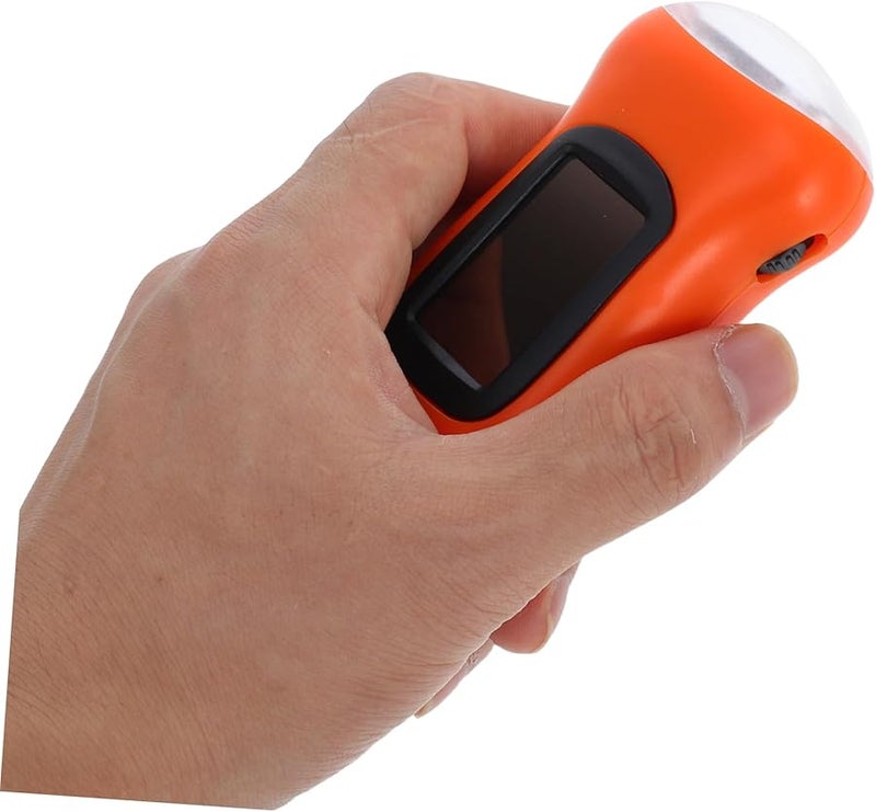 مصباح يدوي برتقالي يعمل بالطاقة الشمسية وبدواسة يدوية لإعادة الشحن، مصباح طوارئ للتخييم والمشي لمسافات طويلة - Image 5