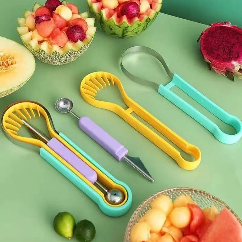 Stainless Steel Fruit Melon Baller and Carving Tool Set - Image 3