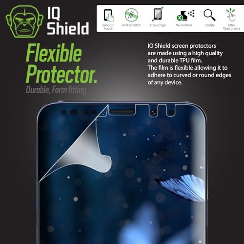 IQShield Screen Protector Compatible with Galaxy S9 Plus (2-Pack)(Case Friendly) Anti-Bubble Clear TPU Film - Image 3