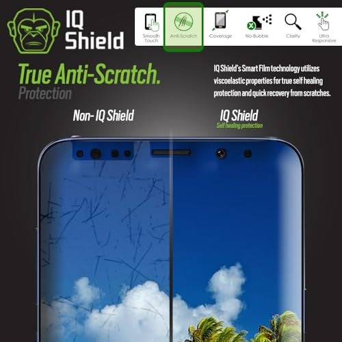 IQShield Screen Protector Compatible with Galaxy S9 Plus (2-Pack)(Case Friendly) Anti-Bubble Clear TPU Film - Image 5