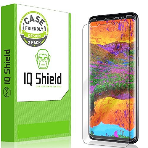 IQShield Screen Protector Compatible with Galaxy S9 Plus (2-Pack)(Case Friendly) Anti-Bubble Clear TPU Film - Image 1