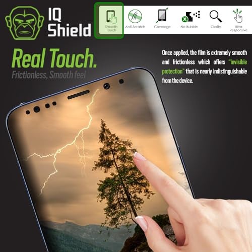 IQShield Screen Protector Compatible with Galaxy S9 Plus (2-Pack)(Case Friendly) Anti-Bubble Clear TPU Film - Image 4