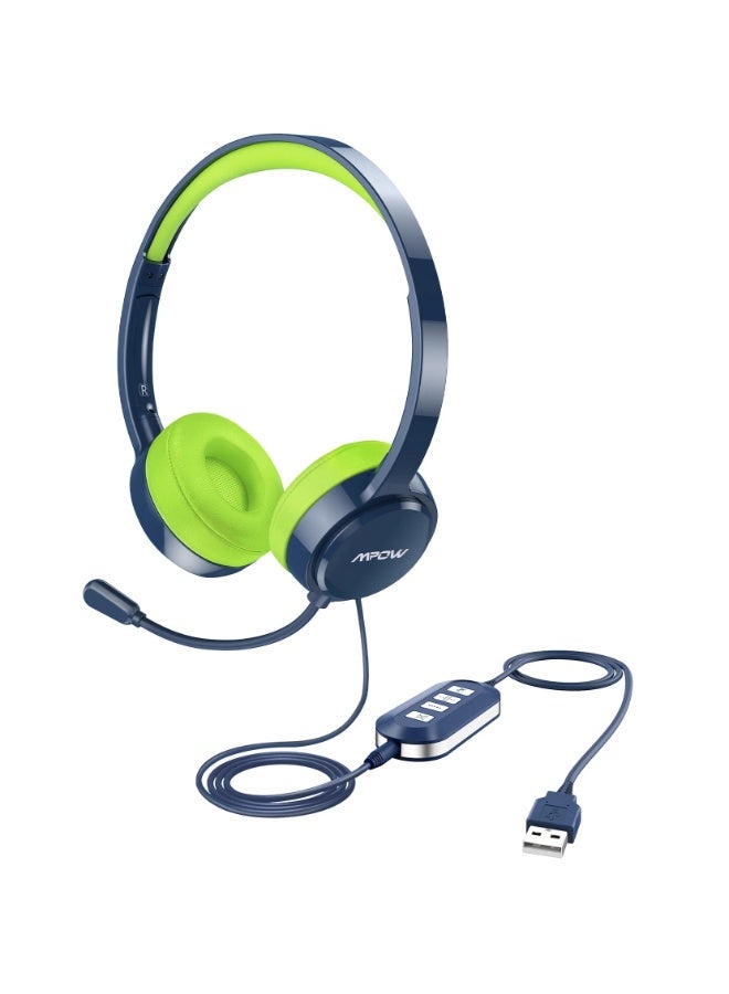 Mpow PA071A USB, 3.5MM Headset with Noise Cancelling Microphone for Work Office Online Class Skype Zoom Meeting - Image 1