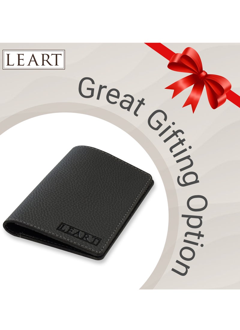 LeArt - Leather Passport Cover – Passport Holder | Passport Wallet for Men | Passport Case | Passport Cover Holder | Travel Accessories | Travel Gifts (Black) - Image 1