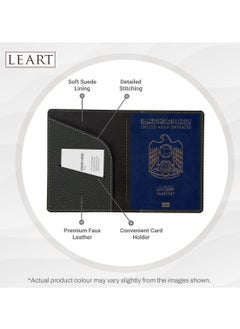 LeArt Leather Passport Cover – Passport Holder | Passport Wallet for Men | Passport Case | Passport Cover Holder | Travel Accessories | Travel Gifts (Black)  - Image 3