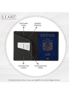 LeArt Leather Passport Cover – Passport Holder | Passport Wallet for Men | Passport Case | Passport Cover Holder | Travel Accessories | Travel Gifts (Black)  - Image 3