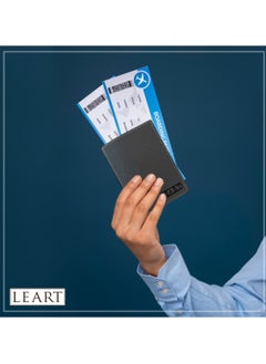LeArt Leather Passport Cover – Passport Holder | Passport Wallet for Men | Passport Case | Passport Cover Holder | Travel Accessories | Travel Gifts (Black)  - Image 5