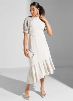 Montania Balloon Sleeve Sequin Dress  - Image 4