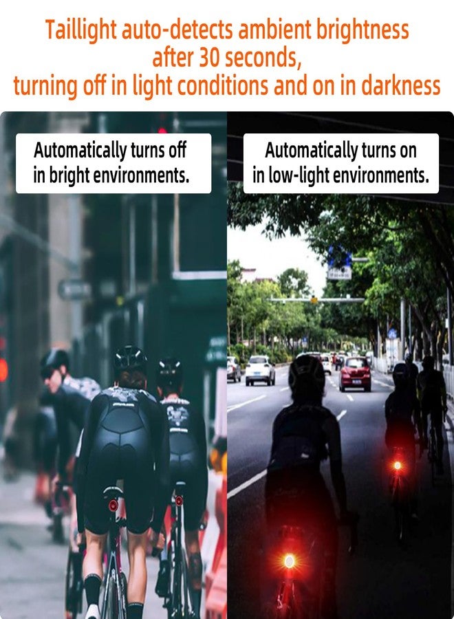 Elecphbo Smart Auto-Sensing Bike Brake Tail Light 300 Lumens High Brightness, 8-Level Adjustable, 800m Visibility, IP66 Waterproof, Aluminum Alloy, 220° Wide Angle, Vibration Wake-Up, Power-Off Memory [Black] - Image 5
