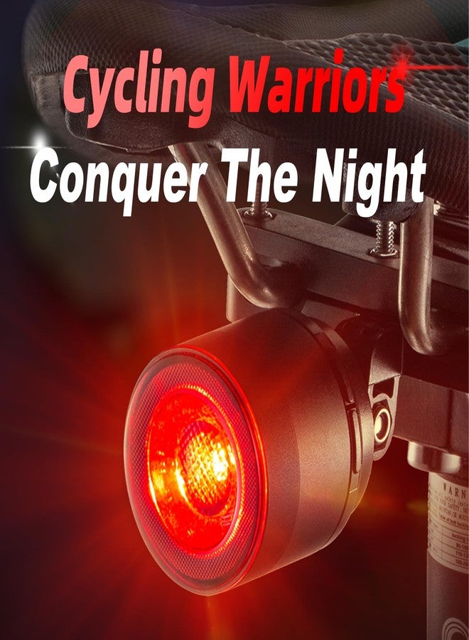 Elecphbo Smart Auto-Sensing Bike Brake Tail Light 300 Lumens High Brightness, 8-Level Adjustable, 800m Visibility, IP66 Waterproof, Aluminum Alloy, 220° Wide Angle, Vibration Wake-Up, Power-Off Memory [Black] - Image 2