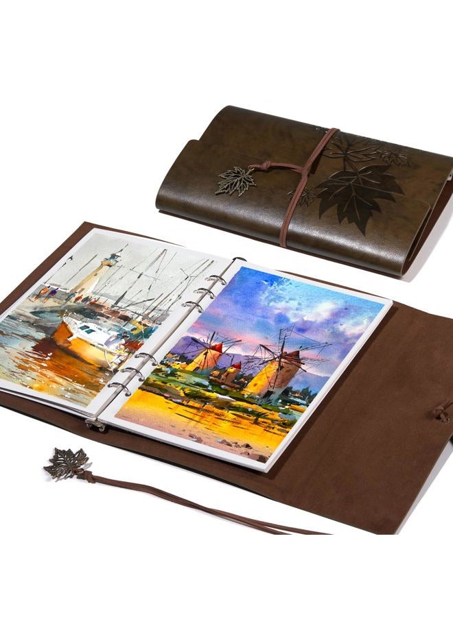 Lightwish Watercolor Sketchbook,100% Cotton Acid Free Watercolor Journal,300gsm/140lb Cold Press Watercolor Paper for Artists,Adults,Students,20 Sheets,9.25 * 6.3 Inches - Image 1