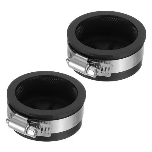 PATIKIL PATIKIL 1 1/2 Inch PVC Pipe Cap, 2 Pcs Steel Mechanical Test Plug with Stainless Steel Clamps Sewer Cleanout Cover  - Image 2