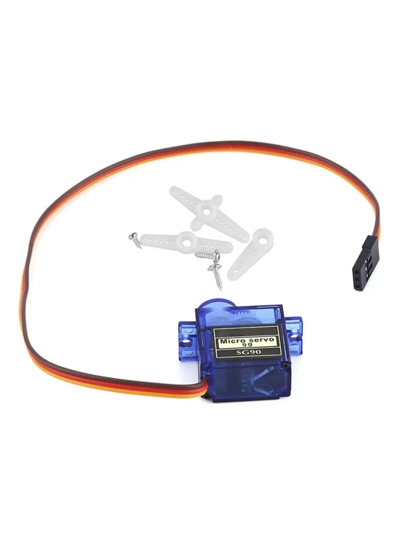 SG90 Servo Motor Kit 1.6kg + HC-SR04 Ultrasonic Sensor with Acrylic Bracket – Includes Arms and Screws for Robotics Projects, Compatible with Arduino and Distance Measurement - Image 2
