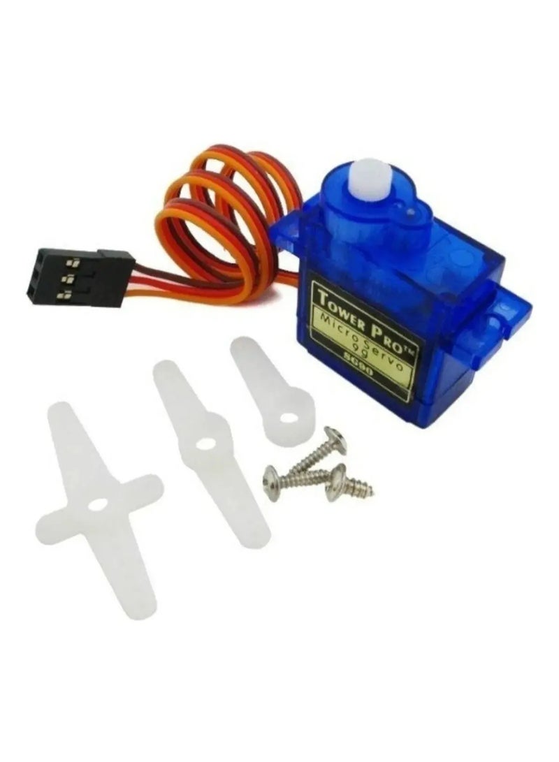 SG90 Servo Motor Kit 1.6kg + HC-SR04 Ultrasonic Sensor with Acrylic Bracket – Includes Arms and Screws for Robotics Projects, Compatible with Arduino and Distance Measurement - Image 3