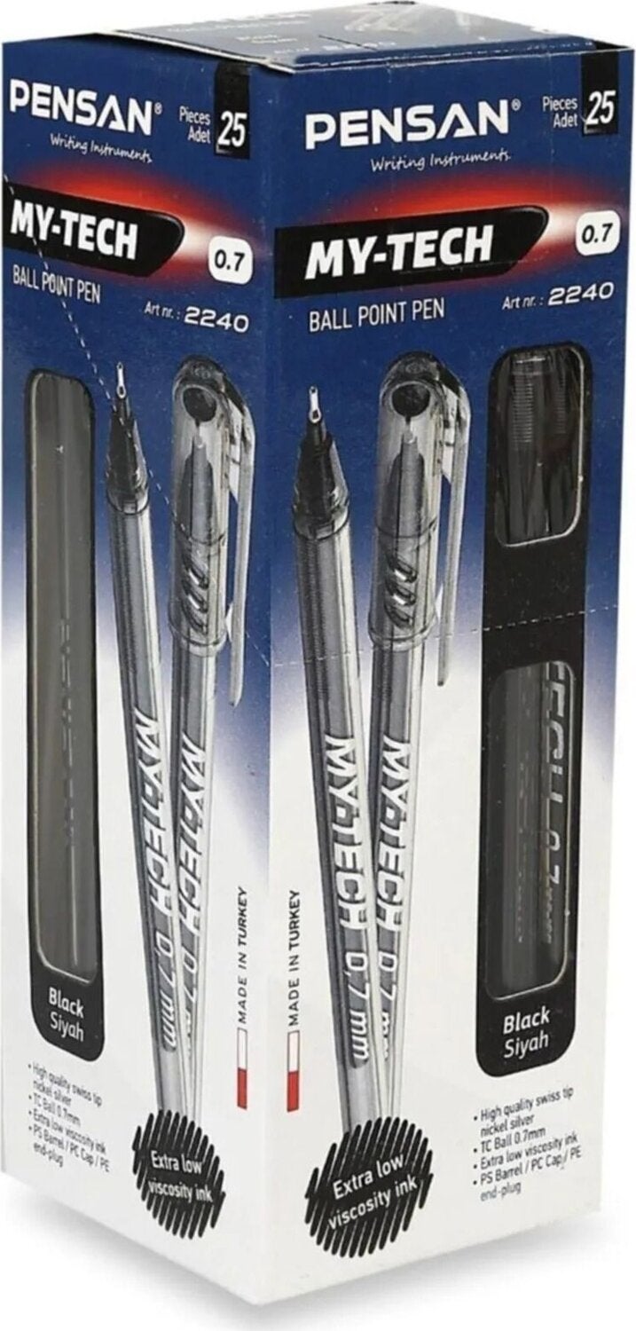 Pensan My Tech 0.7 Ballpoint Pen 1 Box 25 Pieces - Image 1
